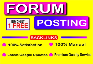 100 Forum Posting SEO Backlinks for Google Ranking