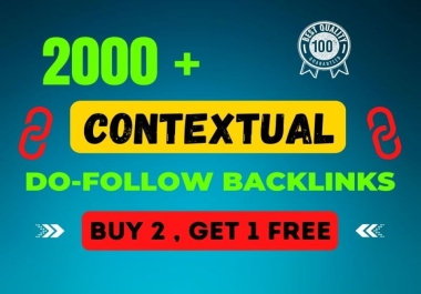 Premium Quality 2000 High Quality Do-follow Backlinks DA 70 To 90