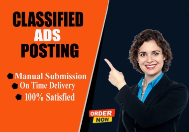 I will do 100 classified ads posting for your website