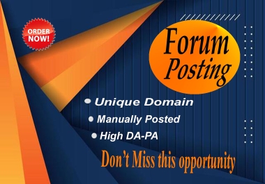 I will produce 60 high quality Forum posting backlinks through SEO for Google Page Rank