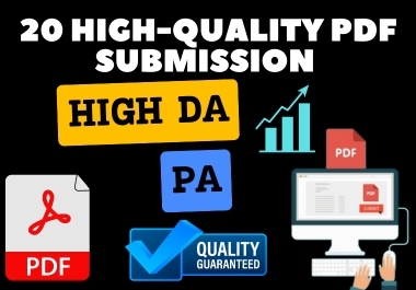 20 High-Quality PDF Submission Backlink Service