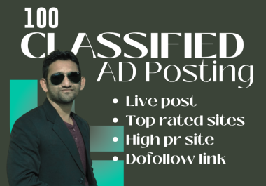 Classified AD posting manual 100 seo backlink to earn organic traffic