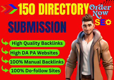 150 Directory Submissions SEO Backlinks Live Do-follow link building