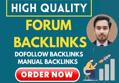 I will create 50 forum posting Dofollow Backlinks to unique DA PA websites 