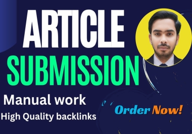 50 Articles Submission and High Ranking Site