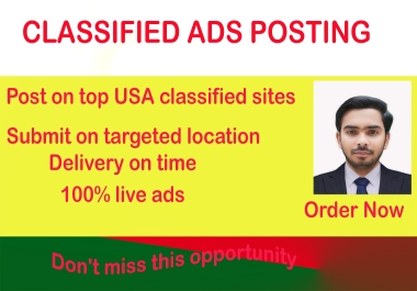 I will give 250 classified ads posting site and high Dofollow link building.