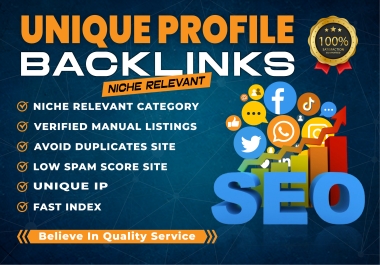 70 Indexable Profile Backlink & SEO Service for High Rankings