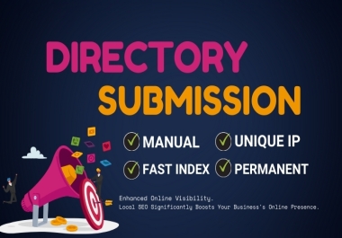 I will do manually 70 HQ Directory Submission Backlinks