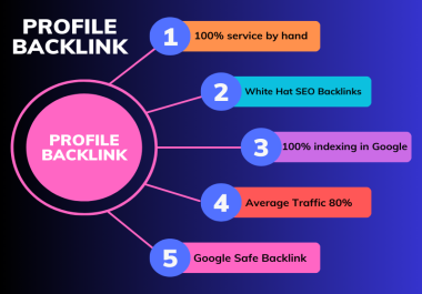 I Will do 100 High-Quality Profile Backlinks for SEO Link Building