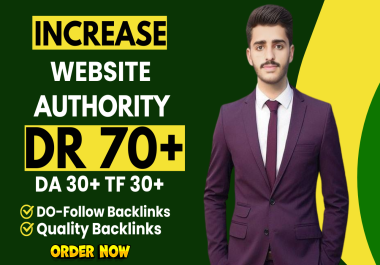 I will increase domain rating dr, domain authority da, with do follow backlinks