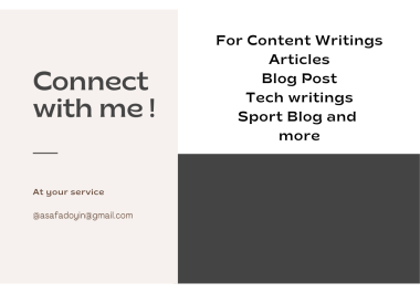 Content Writer and Technical Writer
