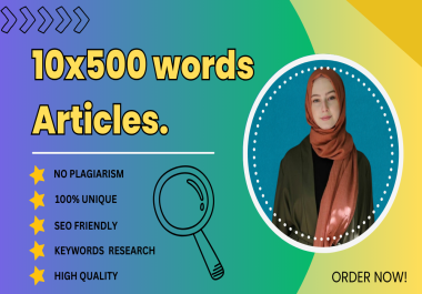 Get 10x500 words articles for your blog post.