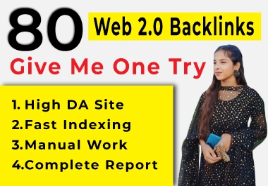 I will do high authority web 2.0 backlinks manually.