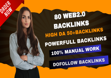 I will Build 80 powerful Web2.0 Backlinks to Boost Your Website