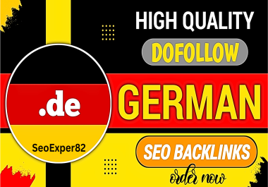 Get High Quality 25 (.De) German Backlinks High DA PA