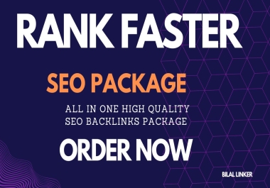 SEO RANKER PACKAGE - ALL IN ONE SEO DOFOLLOW BACKLINKS DA 40 + Ranking Booster