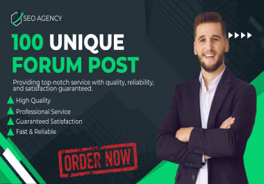 100 unique Forum posting backlinks from authority site