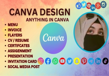 i will create anything in canva