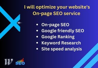 I will optimize your website's On-page SEO service