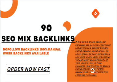 i will create 90 mix backlinks 100%manual work 