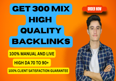 300 High quality backlinks services available in reasonable price