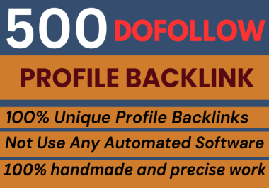 500 high profile backlinks for manual SEO link building