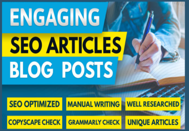 I will do engaging SEO article writing,  content writing or blog writing 1000 Words