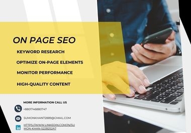  HI I am sumon. I will do on-page SEO and technical optimization for your website