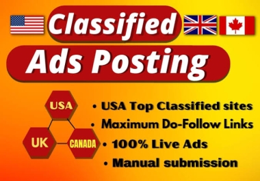 Build 100 Plus Classified Ads Posting On Top Authority Website