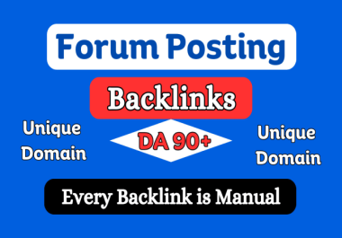 Provide 50 Plus Manual Forum Posting SEO Backlinks Service