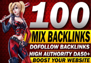 2024 Update UNIQUE 100 Do-Follow Mix Backlinks Package High DA 50+