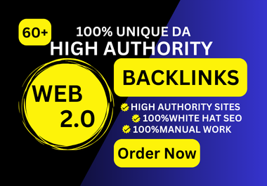 I will create High da pa best Quality Web2.0 and contextual backlinks for your website.