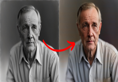 I will restore, colorize your old black and white photo