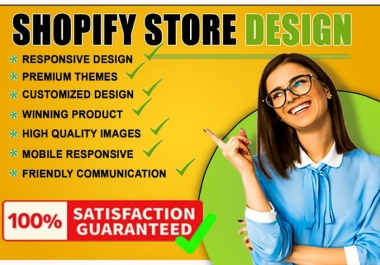 I will design Shopify store,  redesign Shopify store