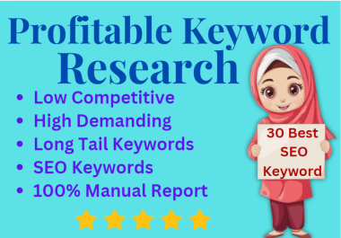 I will Do Best Profitable SEO Keyword Research With 2KGR KW