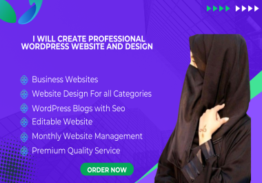 I will create Professional WordPress website and design 