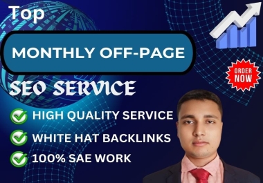 I will provide monthly offpage seo contextual dofollow backlinks high quality for website ranking