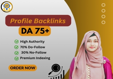 I will establish 100 manual SEO profile backlinks from sites that possess high domain authority