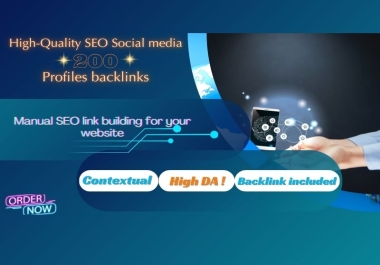 200 High Authority Dofollow SEO Profile Backlinks.