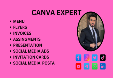 I will create anything for you on canva