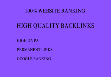 I will provide high quality backlinks for your website.