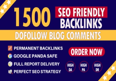 1500 blog comment high da contextual SEO backlinks dofollow