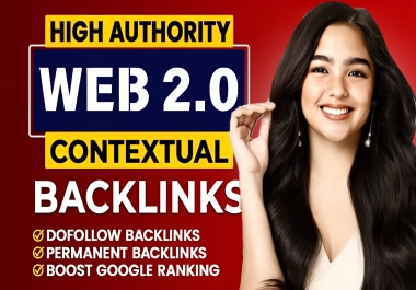 I will build 100 high authority web 2.0 dofollow SEO link building backlinks