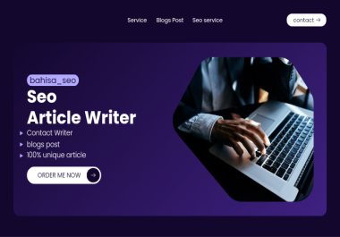 I will do seo article writing, contact writing,  24h