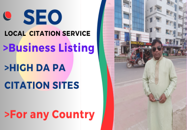 I will do Create citation Business listing for any country.