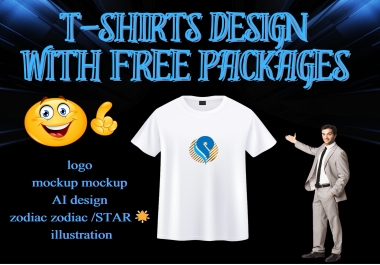 T-shirt designs with free packages 