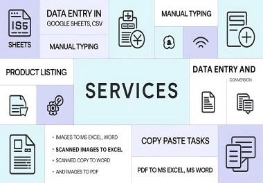 Data Entry, Typing, Copy and Paste Works