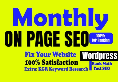 Monthly SEO Optimization for WordPress Websites