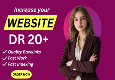  I will increase ahref domain rating 20+ with high quality SEO backlinks