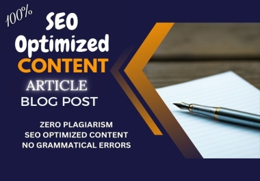   I Will Write SEO-Optimized Blog Articles That Rank on Google Keyword Research + On-Page SEO